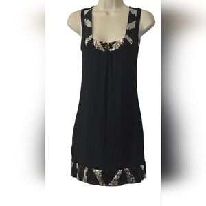 Express Black and Silver Sequin Dress